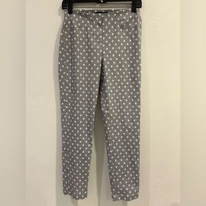 Women’s Robell Sissi Bella 09 Straight Leg Gray & White Polka Dot Pants XS W26